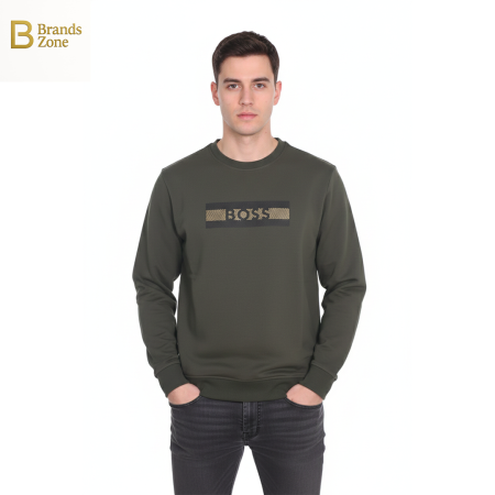 سويت شيرت زيتي BOSS رجالي